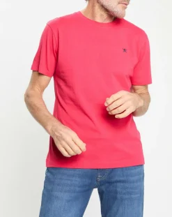 Homme Hackett London T-Shirt Regular Fit uni Yok rose fushia