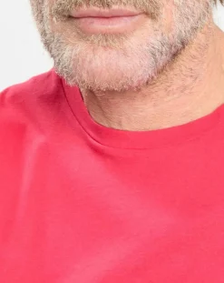 Homme Hackett London T-Shirt Regular Fit uni Yok rose fushia