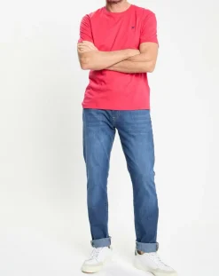 Homme Hackett London T-Shirt Regular Fit uni Yok rose fushia