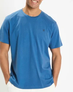 Best Hackett London T-Shirt Regular Fit uni Yok bleu moyen