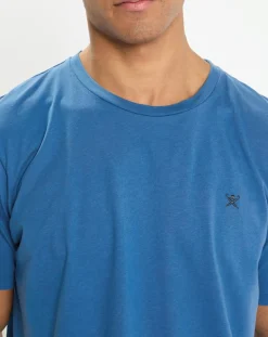 Best Hackett London T-Shirt Regular Fit uni Yok bleu moyen