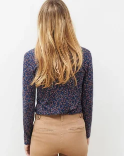 Femme Caroll T-Shirt Sonia imprimé bleu marine