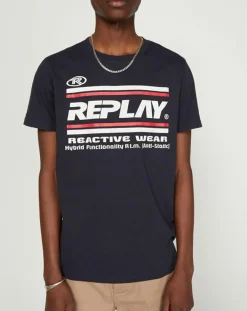 Best Replay T-Shirt Sport bleu marine