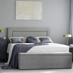 Best Mazzini Sofas Tête de lit Ancona gris clair - 180x120 cm