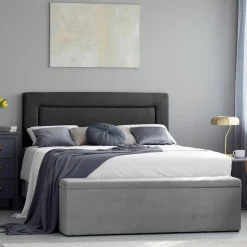 Mazzini Sofas Tête de lit Ancona noire - 200x120 cm