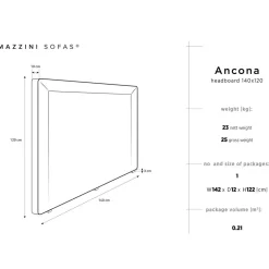 Clearance Mazzini Sofas Tête de lit Ancona rose clair - 180x120 cm