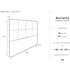 Best Mazzini Sofas Tête de lit Barletta gris foncé - 160x120 cm