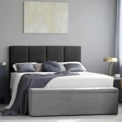 Mazzini Sofas Tête de lit Barletta noire - 160x120 cm