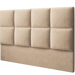 Mazzini Sofas Tête de lit en Velours Begonia beige - 200 cm