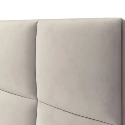 Mazzini Sofas Tête de lit en Velours Begonia beige clair - 200 cm