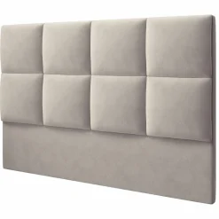 Mazzini Sofas Tête de Lit en Velours Begonia beige clair - 140x120 cm