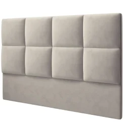 Mazzini Sofas Tête de lit en Velours Begonia beige clair - 160 cm