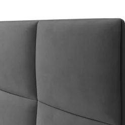 Discount Mazzini Sofas Tête de lit en Velours Begonia gris foncé - 180 cm