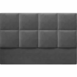 Discount Mazzini Sofas Tête de lit en Velours Begonia gris foncé - 180 cm