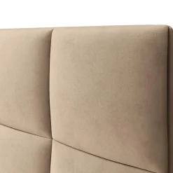 Mazzini Sofas Tête de lit en Velours Begonia beige - 180 cm