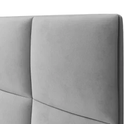 Mazzini Sofas Tête de lit en Velours Begonia gris clair - 160 cm