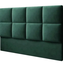 Mazzini Sofas Tête de lit en Velours Begonia vert bouteille - 200 cm