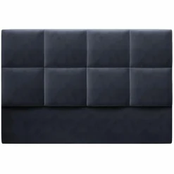 New Mazzini Sofas Tête de Lit en Velours Begonia bleu foncé - 140x120 cm
