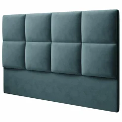 Mazzini Sofas Tête de Lit en Velours Begonia pétrole - 140x120 cm