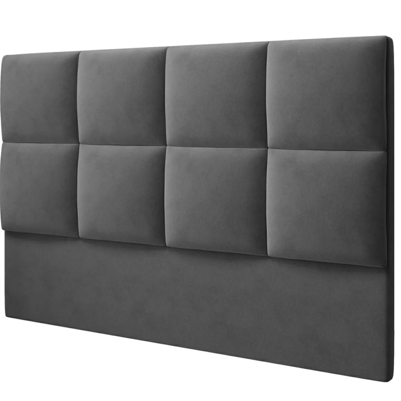 Mazzini Sofas Tête de lit en Velours Begonia gris foncé - 200 cm