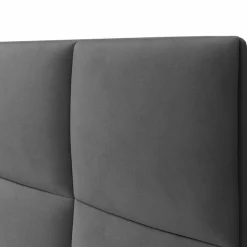 Mazzini Sofas Tête de lit en Velours Begonia gris foncé - 200 cm