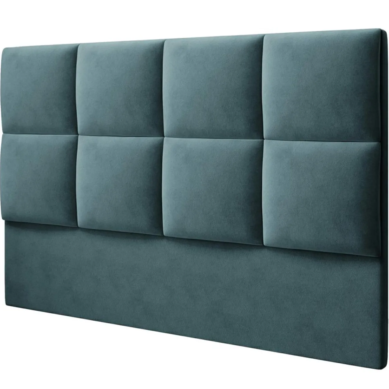New Mazzini Sofas Tête de lit en Velours Begonia pétrole - 200x120 cm