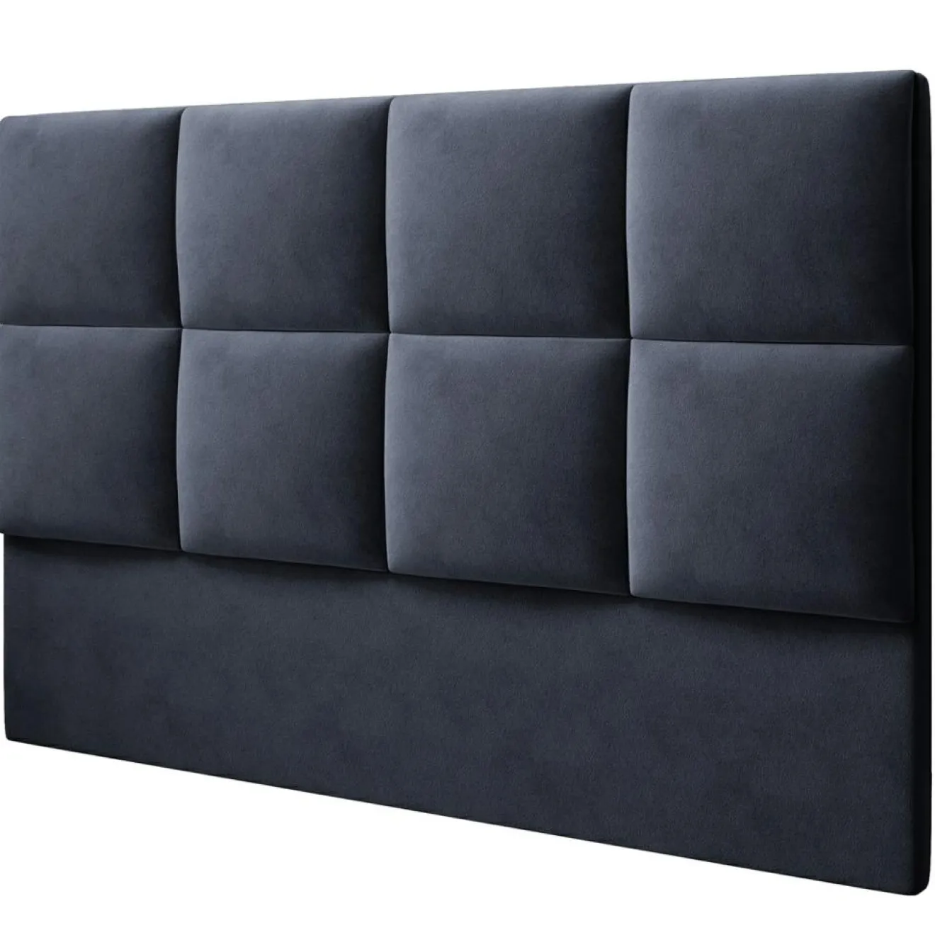 Mazzini Sofas Tête de lit en Velours Begonia bleu foncé - 180x120 cm