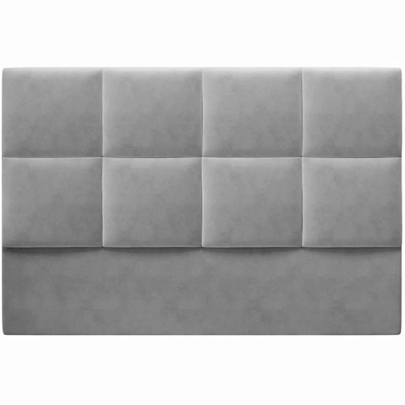 Hot Mazzini Sofas Tête de Lit en Velours Begonia gris clair - 140x120 cm