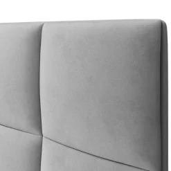 Hot Mazzini Sofas Tête de Lit en Velours Begonia gris clair - 140x120 cm