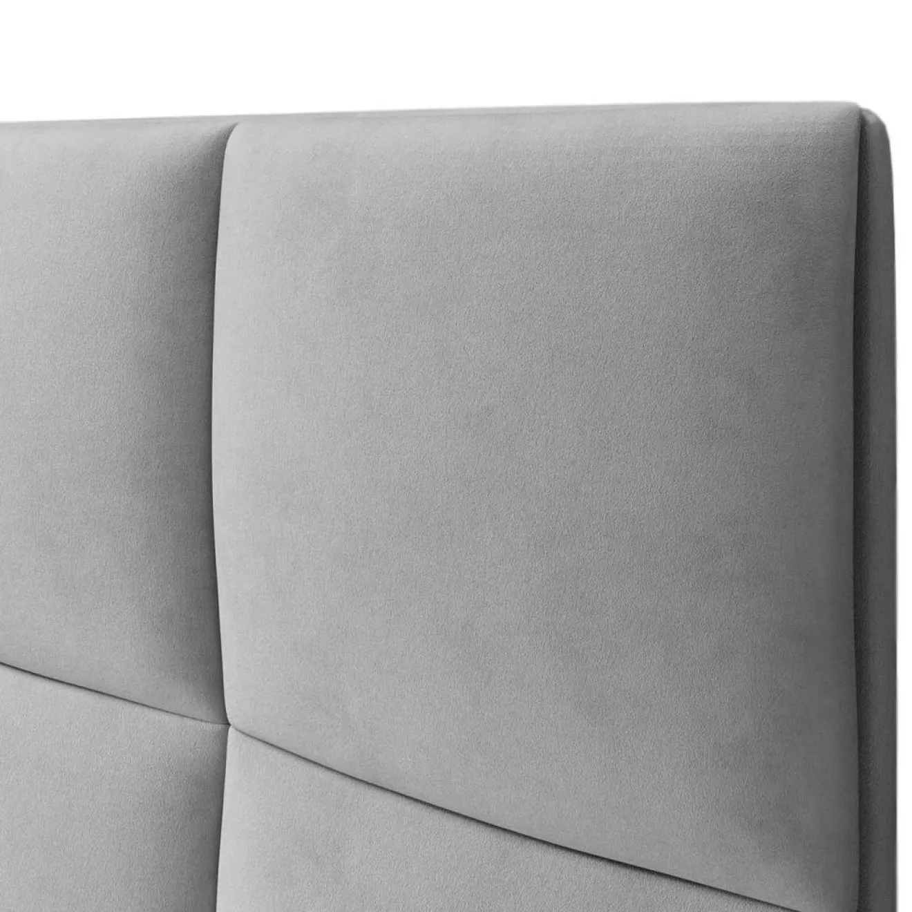 Hot Mazzini Sofas Tête de Lit en Velours Begonia gris clair - 140x120 cm