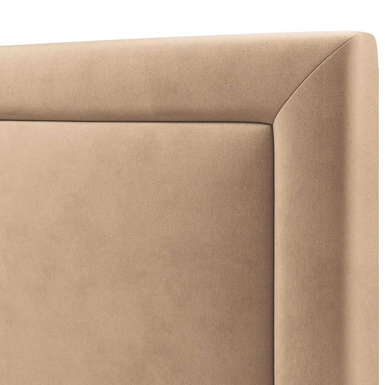 Mazzini Sofas Tête De Lit En Velours Primevere beige - 160x120 cm