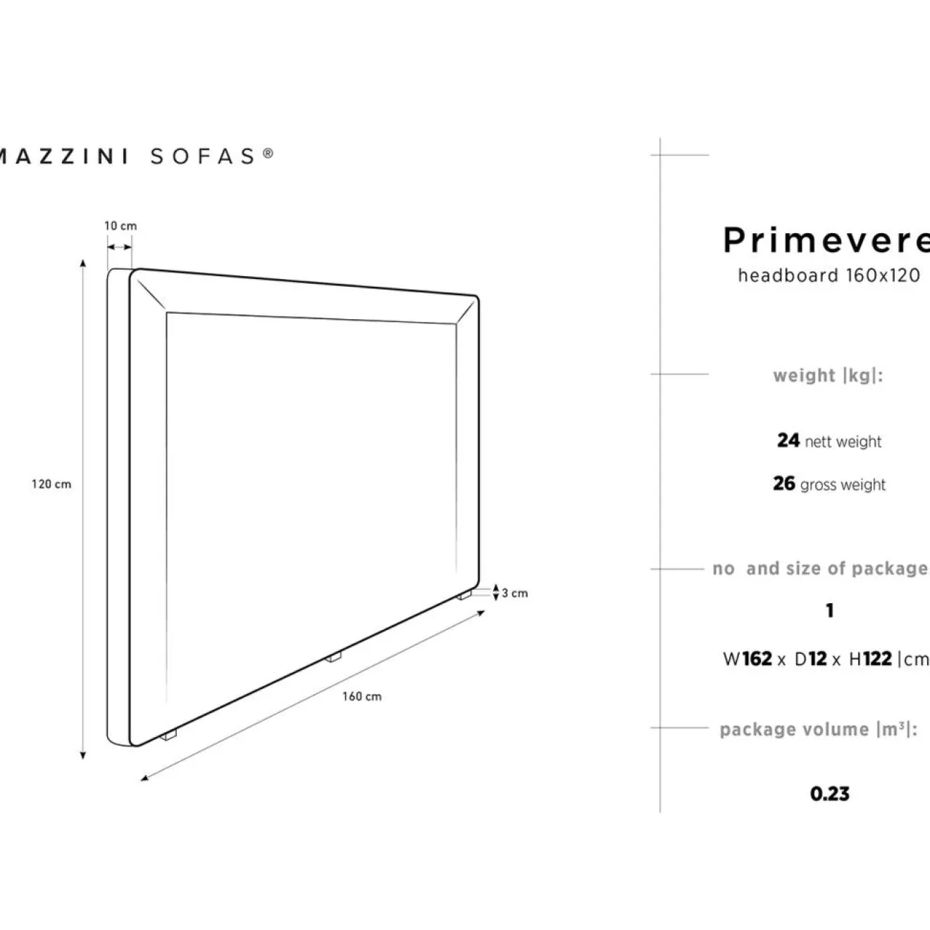 Mazzini Sofas Tête De Lit En Velours Primevere beige - 160x120 cm