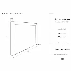 Best Mazzini Sofas Tête de Lit en Velours Primevere pétrole - 180x120 cm