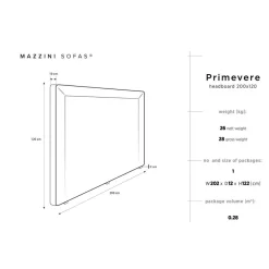 Mazzini Sofas Tête de lit en velours Primevère lavande - 200x120 cm