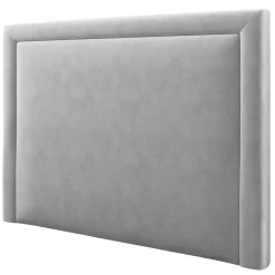 Mazzini Sofas Tête De Lit En Velours Primevere gris clair - 200x10x120 cm