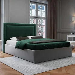 Hot Mazzini Sofas Tête de Lit en Velours Primevere vert bouteille - 180x120 cm