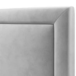 Mazzini Sofas Tête de lit en Velours Primevere gris clair - 160x120 cm