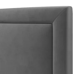 Mazzini Sofas Tête de Lit en Velours Primevere gris foncé - 180x120 cm