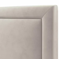Mazzini Sofas Tête de lit en Velours Primevere beige clair - 200x10x120 cm