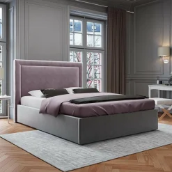 Mazzini Sofas Tête de lit en Velours Primevere lavande - 160x34x47 cm