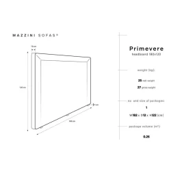 Mazzini Sofas Tête de lit en Velours Primevere lavande - 160x34x47 cm