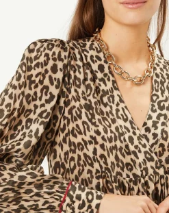 Clearance Stella Forest Tunique col V Léo marron