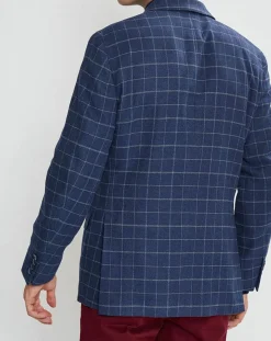 New Hackett London Veste à carreaux bleu moyen