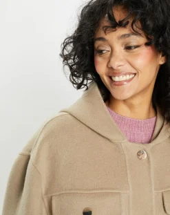 Lou Andrea Veste 100% Laine Carla taupe