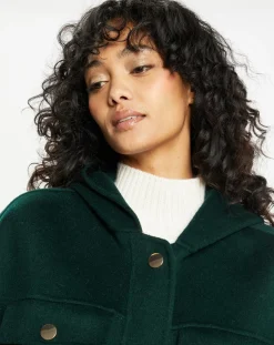 Sale Lou Andrea Veste 100% Laine Carla vert sapin