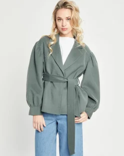 Clearance Lou Andrea Veste 100% Laine kaki