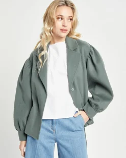 Clearance Lou Andrea Veste 100% Laine kaki