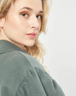 Clearance Lou Andrea Veste 100% Laine kaki