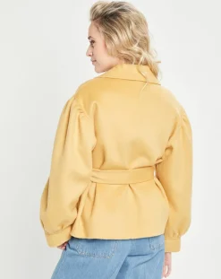 Outlet Lou Andrea Veste 100% Laine ocre