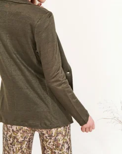 Discount Lauren Vidal Veste 100% Lin Essential bronze